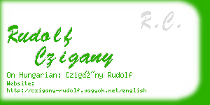 rudolf czigany business card